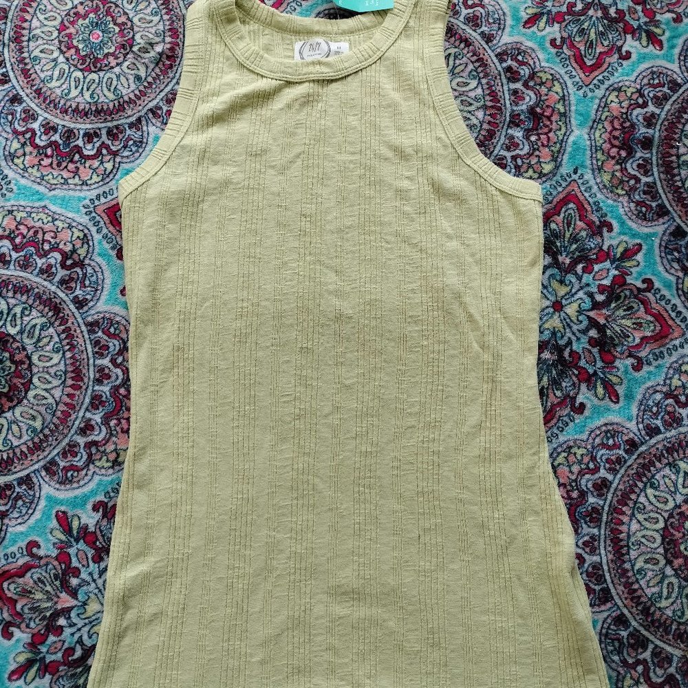 NWT Yellow Lime Racerback Tank Size Medium